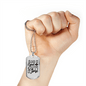 All The Time Necklace Stainless Steel or 18k Gold Dog Tag 24" Chain-Express Your Love Gifts