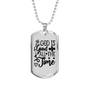 All The Time Necklace Stainless Steel or 18k Gold Dog Tag 24" Chain-Express Your Love Gifts
