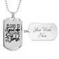 All The Time Necklace Stainless Steel or 18k Gold Dog Tag 24" Chain-Express Your Love Gifts
