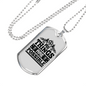 All Things Are Possible Cross Necklace Stainless Steel or 18k Gold Dog Tag 24" Chain-Express Your Love Gifts