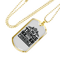 All Things Are Possible Cross Necklace Stainless Steel or 18k Gold Dog Tag 24" Chain-Express Your Love Gifts