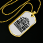 All Things Are Possible Cross Necklace Stainless Steel or 18k Gold Dog Tag 24" Chain-Express Your Love Gifts