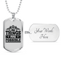 All Things Are Possible Cross Necklace Stainless Steel or 18k Gold Dog Tag 24" Chain-Express Your Love Gifts