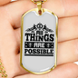 All Things Are Possible Cross Necklace Stainless Steel or 18k Gold Dog Tag 24" Chain-Express Your Love Gifts