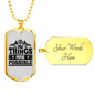 All Things Are Possible Cross Necklace Stainless Steel or 18k Gold Dog Tag 24" Chain-Express Your Love Gifts