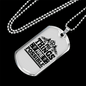 All Things Are Possible Cross Necklace Stainless Steel or 18k Gold Dog Tag 24" Chain-Express Your Love Gifts