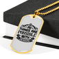 All Things Are Possible Jesus Necklace Stainless Steel or 18k Gold Dog Tag 24" Chain-Express Your Love Gifts