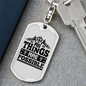 All Things Are Possible Keychain Stainless Steel or 18k Gold Dog Tag Keyring-Express Your Love Gifts