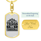 All Things Are Possible Keychain Stainless Steel or 18k Gold Dog Tag Keyring-Express Your Love Gifts
