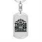 All Things Are Possible Keychain Stainless Steel or 18k Gold Dog Tag Keyring-Express Your Love Gifts