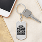 All Things Are Possible Keychain Stainless Steel or 18k Gold Dog Tag Keyring-Express Your Love Gifts