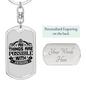 All Things Are Possible With Jesus Keychain Stainless Steel or 18k Gold Dog Tag Keyring-Express Your Love Gifts