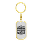 All Things Are Possible With Jesus Keychain Stainless Steel or 18k Gold Dog Tag Keyring-Express Your Love Gifts