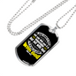 All Things Possible With God Mark 10:27 Necklace Stainless Steel or 18k Gold Dog Tag 24" Chain-Express Your Love Gifts