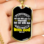All Things Possible With God Mark 10:27 Necklace Stainless Steel or 18k Gold Dog Tag 24" Chain-Express Your Love Gifts