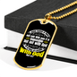 All Things Possible With God Mark 10:27 Necklace Stainless Steel or 18k Gold Dog Tag 24" Chain-Express Your Love Gifts