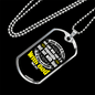 All Things Possible With God Mark 10:27 Necklace Stainless Steel or 18k Gold Dog Tag 24" Chain-Express Your Love Gifts