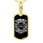 All Wait For The Lord Psalm 31:24 Keychain Stainless Steel or 18k Gold Dog Tag Keyring-Express Your Love Gifts