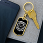 All Wait For The Lord Psalm 31:24 Keychain Stainless Steel or 18k Gold Dog Tag Keyring-Express Your Love Gifts