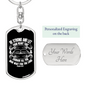 All Wait For The Lord Psalm 31:24 Keychain Stainless Steel or 18k Gold Dog Tag Keyring-Express Your Love Gifts