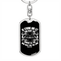 All Wait For The Lord Psalm 31:24 Keychain Stainless Steel or 18k Gold Dog Tag Keyring-Express Your Love Gifts
