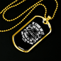 All Wait For The Lord Psalm 31:24 Necklace Stainless Steel or 18k Gold Dog Tag 24"-Express Your Love Gifts