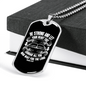 All Wait For The Lord Psalm 31:24 Necklace Stainless Steel or 18k Gold Dog Tag 24"-Express Your Love Gifts