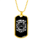 All Wait For The Lord Psalm 31:24 Necklace Stainless Steel or 18k Gold Dog Tag 24"-Express Your Love Gifts