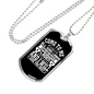 All Who Labor Matthew 11:28 Necklace Stainless Steel or 18k Gold Dog Tag 24" Chain-Express Your Love Gifts
