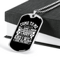 All Who Labor Matthew 11:28 Necklace Stainless Steel or 18k Gold Dog Tag 24" Chain-Express Your Love Gifts