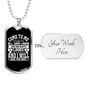 All Who Labor Matthew 11:28 Necklace Stainless Steel or 18k Gold Dog Tag 24" Chain-Express Your Love Gifts