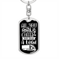 All You Need Is Coffee Trucker Keychain Dog Tag Stainless Steel or 18k Gold-Express Your Love Gifts