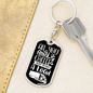All You Need Is Coffee Trucker Keychain Dog Tag Stainless Steel or 18k Gold-Express Your Love Gifts