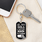 All You Need Is Coffee Trucker Keychain Dog Tag Stainless Steel or 18k Gold-Express Your Love Gifts
