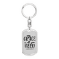 All You Need Is Grace 2 Corinthians 12:9 Keychain Stainless Steel or 18k Gold Dog Tag Keyring-Express Your Love Gifts