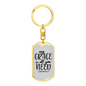 All You Need Is Grace 2 Corinthians 12:9 Keychain Stainless Steel or 18k Gold Dog Tag Keyring-Express Your Love Gifts