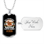 All You Need is Love and a Dog Necklace Stainless Steel or 18k Gold Dog Tag 24" Chain-Express Your Love Gifts