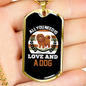 All You Need is Love and a Dog Necklace Stainless Steel or 18k Gold Dog Tag 24" Chain-Express Your Love Gifts