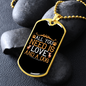 All You Need is Love and a Dog Orange Necklace Stainless Steel or 18k Gold Dog Tag 24" Chain-Express Your Love Gifts