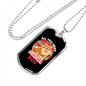 All You Need is Love And a Dog Pink Necklace Stainless Steel or 18k Gold Dog Tag 24" Chain-Express Your Love Gifts