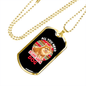 All You Need is Love And a Dog Pink Necklace Stainless Steel or 18k Gold Dog Tag 24" Chain-Express Your Love Gifts