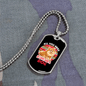 All You Need is Love And a Dog Pink Necklace Stainless Steel or 18k Gold Dog Tag 24" Chain-Express Your Love Gifts
