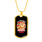 All You Need is Love And a Dog Pink Necklace Stainless Steel or 18k Gold Dog Tag 24" Chain-Express Your Love Gifts
