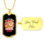 All You Need is Love And a Dog Pink Necklace Stainless Steel or 18k Gold Dog Tag 24" Chain-Express Your Love Gifts