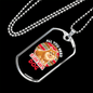 All You Need is Love And a Dog Pink Necklace Stainless Steel or 18k Gold Dog Tag 24" Chain-Express Your Love Gifts