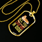 All You Need is Love and a Dog Yellow Necklace Stainless Steel or 18k Gold Dog Tag 24" Chain-Express Your Love Gifts