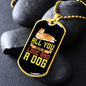 All You Need is Love and a Dog Yellow Necklace Stainless Steel or 18k Gold Dog Tag 24" Chain-Express Your Love Gifts