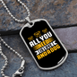 All You Need Is Love And A Dog Yellow White Necklace Stainless Steel or 18k Gold Dog Tag 24" Chain-Express Your Love Gifts