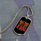All You Need is Love Pink Necklace Stainless Steel or 18k Gold Dog Tag 24" Chain-Express Your Love Gifts