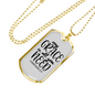 All You Need Necklace 2 Corinthians 12:9 Stainless Steel or 18k Gold Dog Tag 24" Chain-Express Your Love Gifts